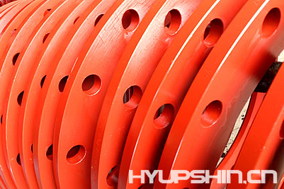 Hyupshin red paint flanges